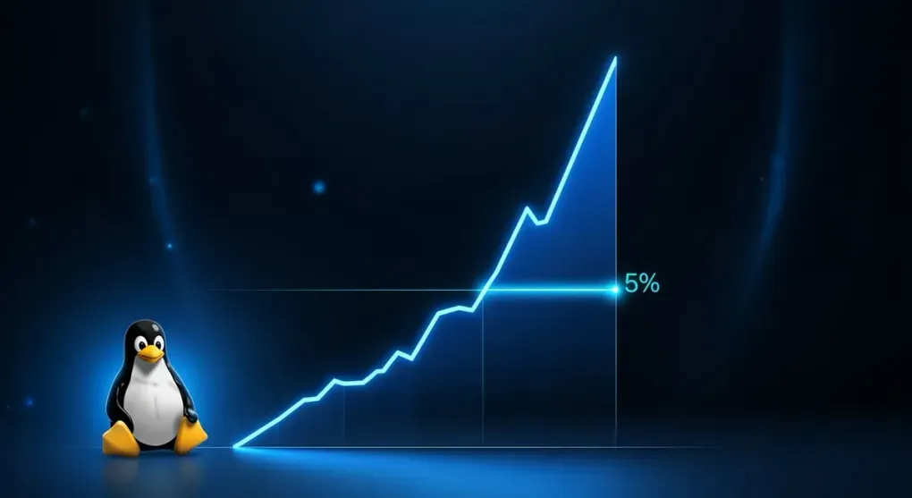 The Penguin Breaks Through: Linux Finally Hits 5% Market Share in the US